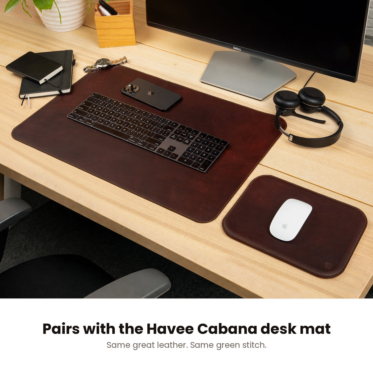 Havee Bolero Mouse Pad for Home or Office Desktop - Genuine Leather Handmade in Colombia