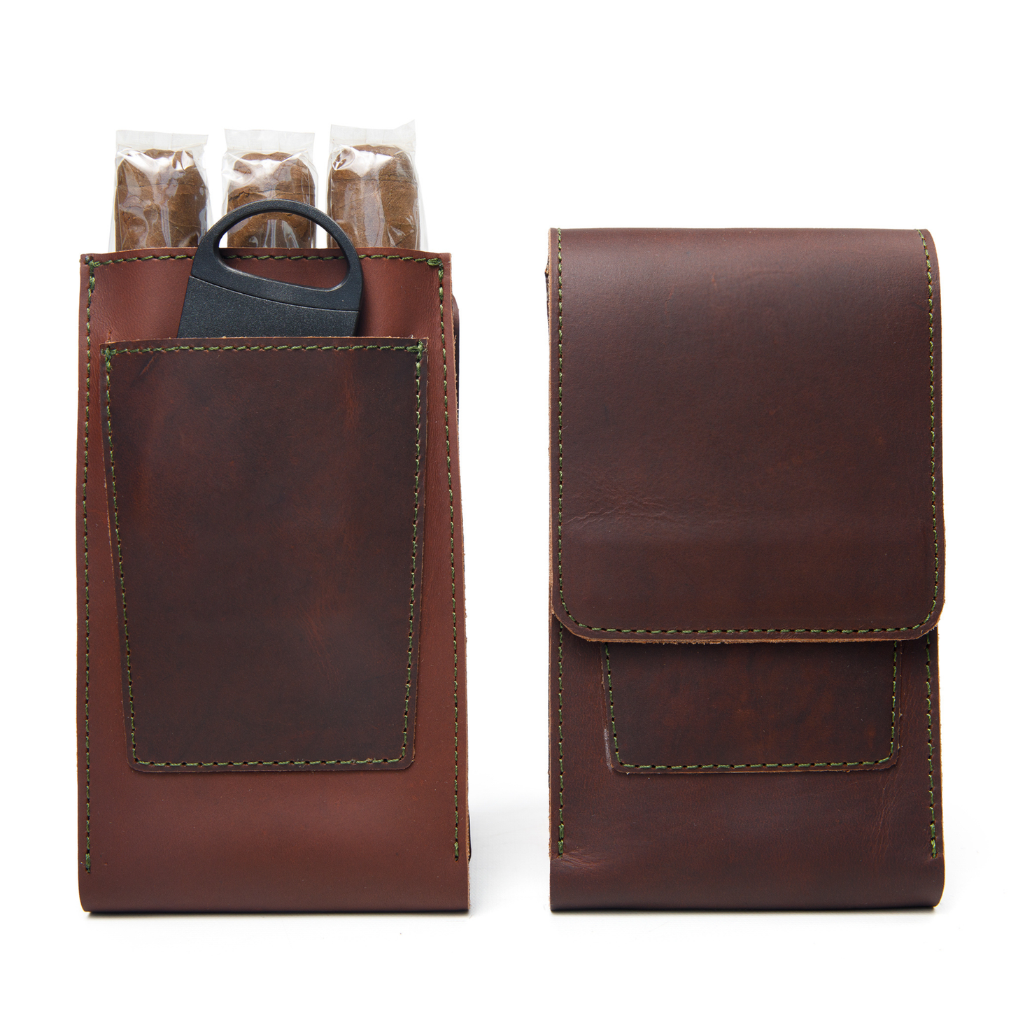 Havee Havanos Three Slot Cigar Case with Cutter Slot and Magnetic Closure