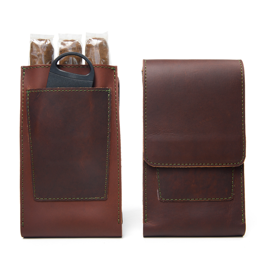 Havee Havanos Three Slot Cigar Case with Cutter Slot and Magnetic Closure