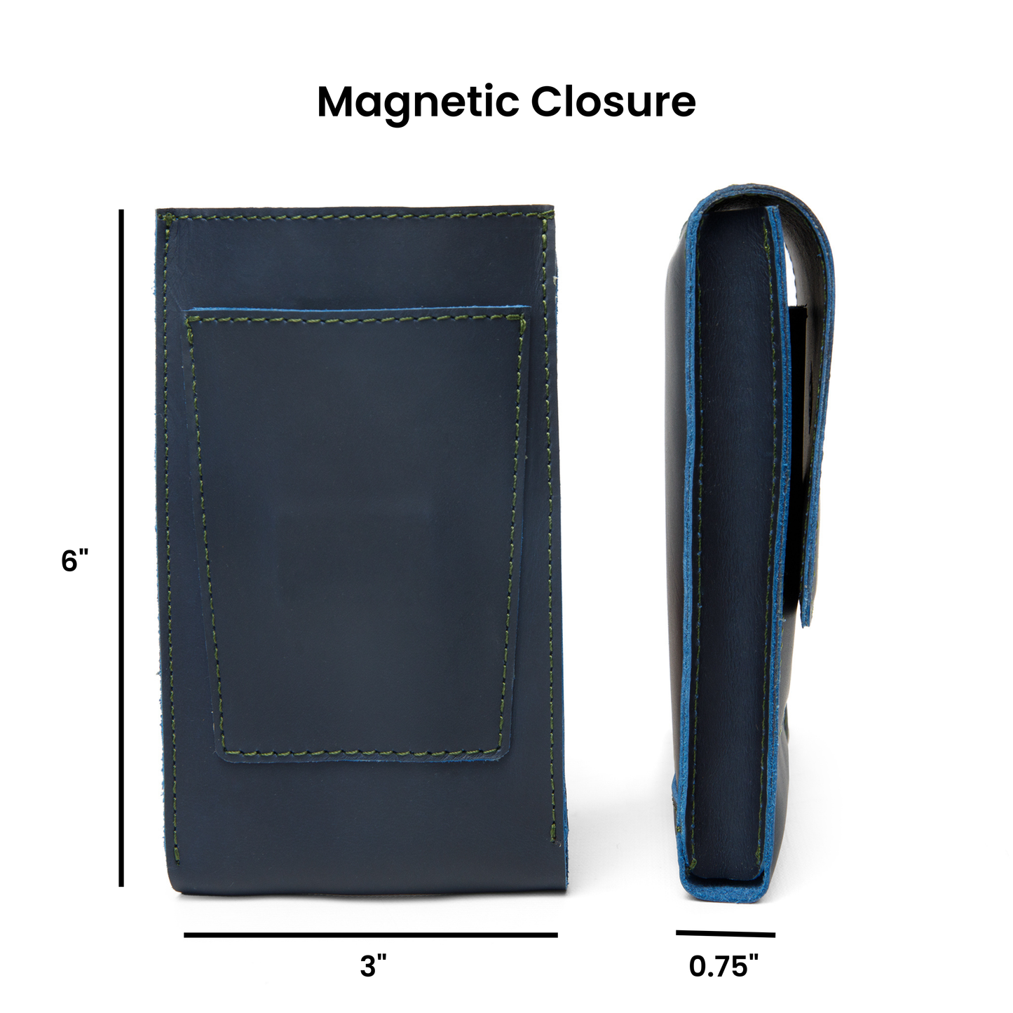 Havee Havanos Three Slot Cigar Case with Cutter Slot and Magnetic Closure