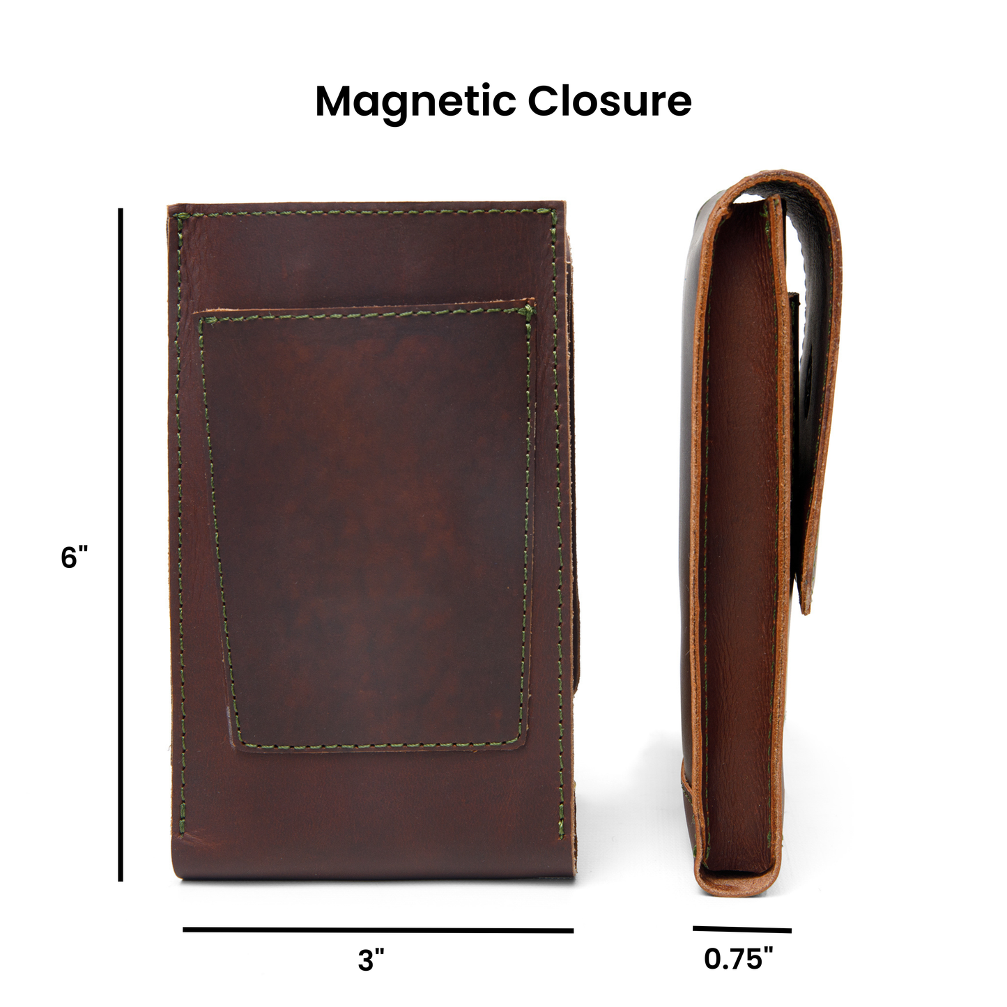 Havee Havanos Three Slot Cigar Case with Cutter Slot and Magnetic Closure