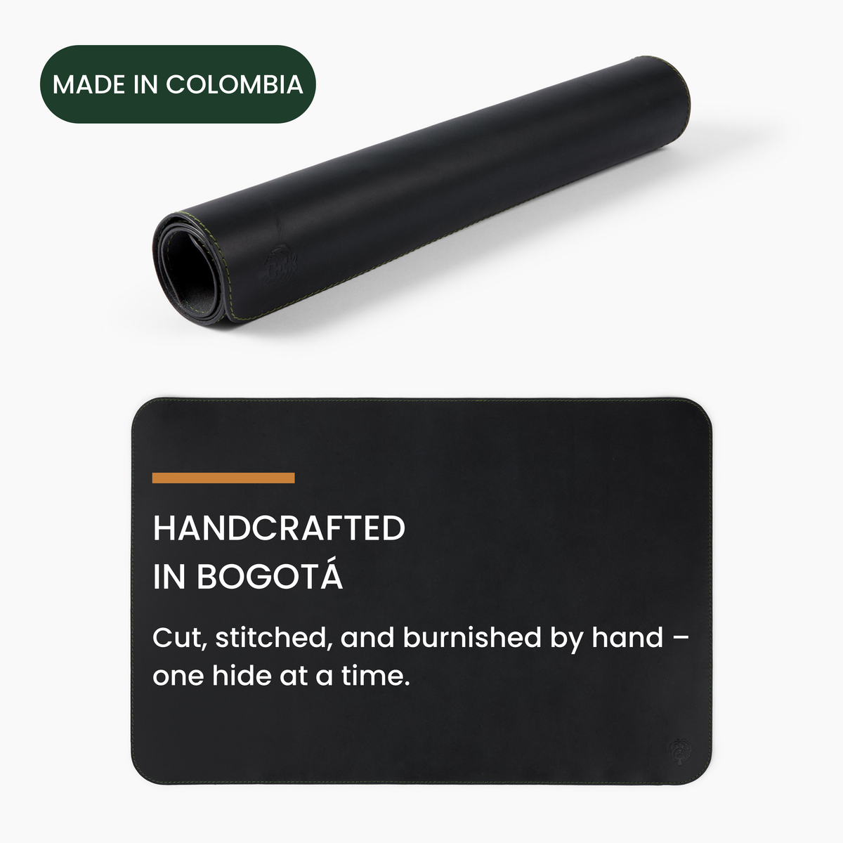 Havee Cabana Leather Desk Mat - Genuine Leather Handmade in Colombia