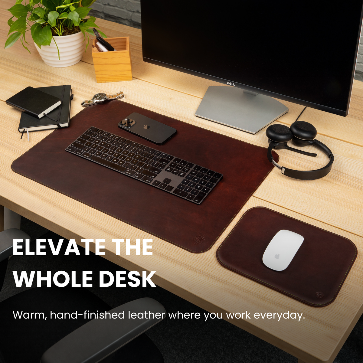 Havee Cabana Leather Desk Mat - Genuine Leather Handmade in Colombia